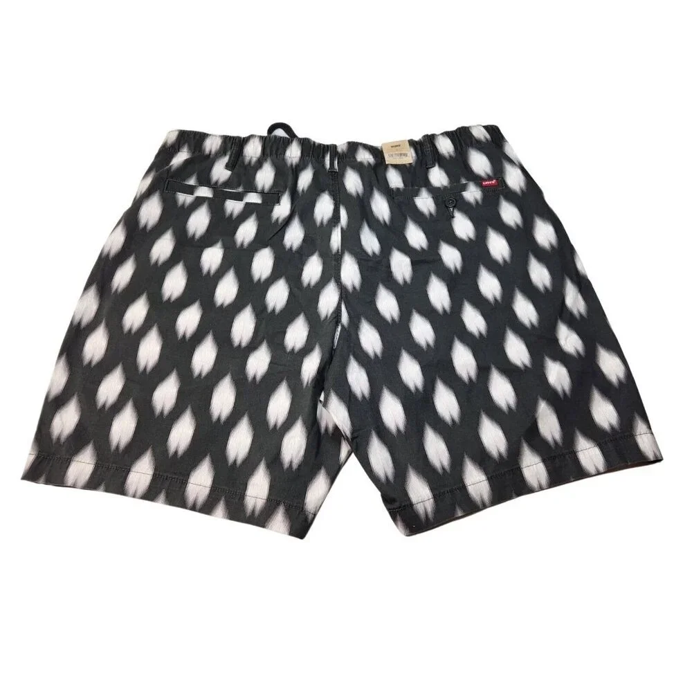 Levi's Men's Short Size XL XX Chino EZ Stretch Geometric Gray Shorts (16)